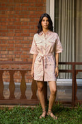 Vestido camisero utility blush