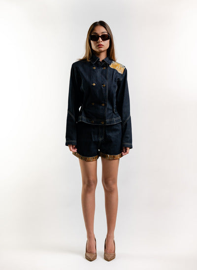 Modern chaupar denim jacket