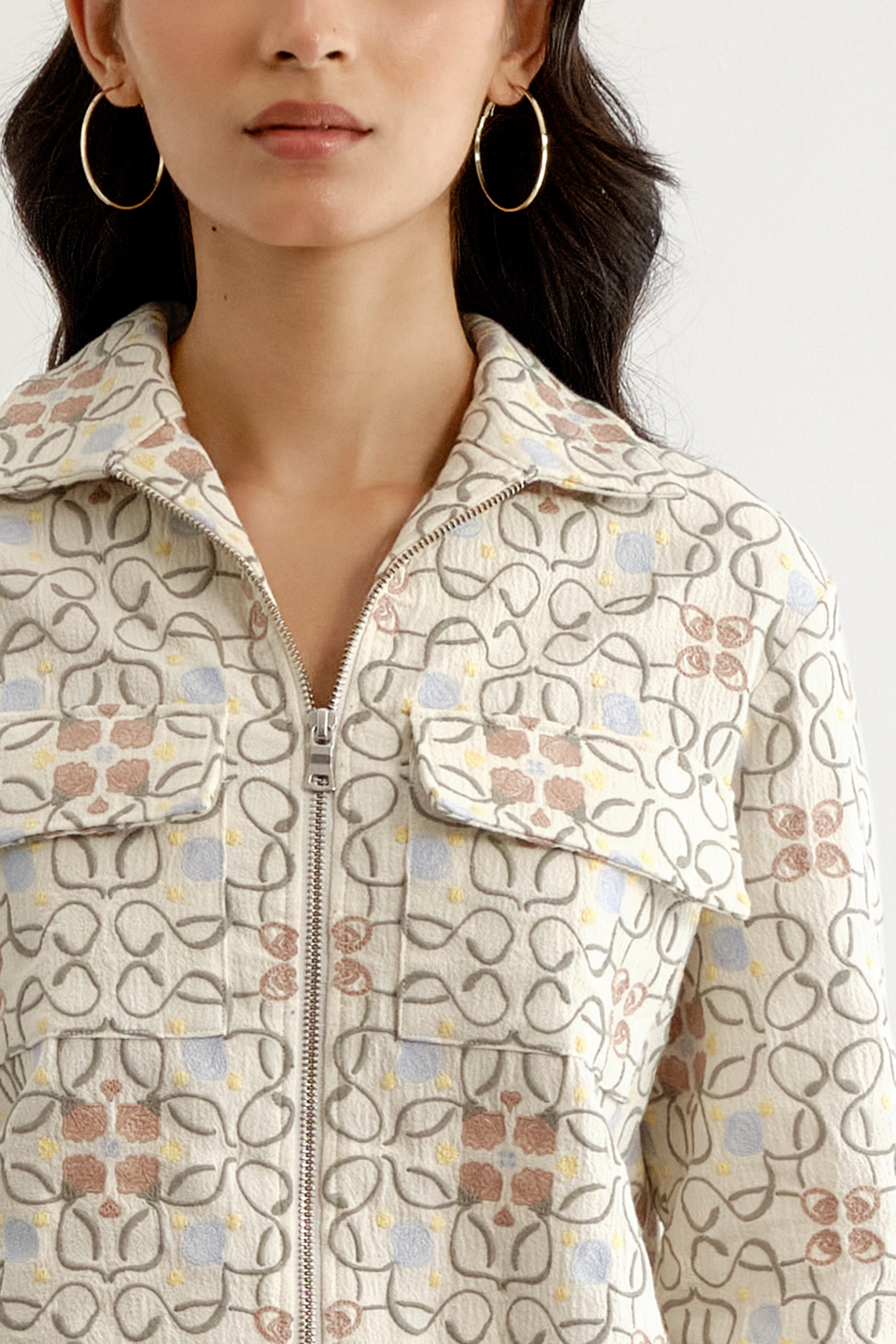 Botanic Jali Cropped Shacket