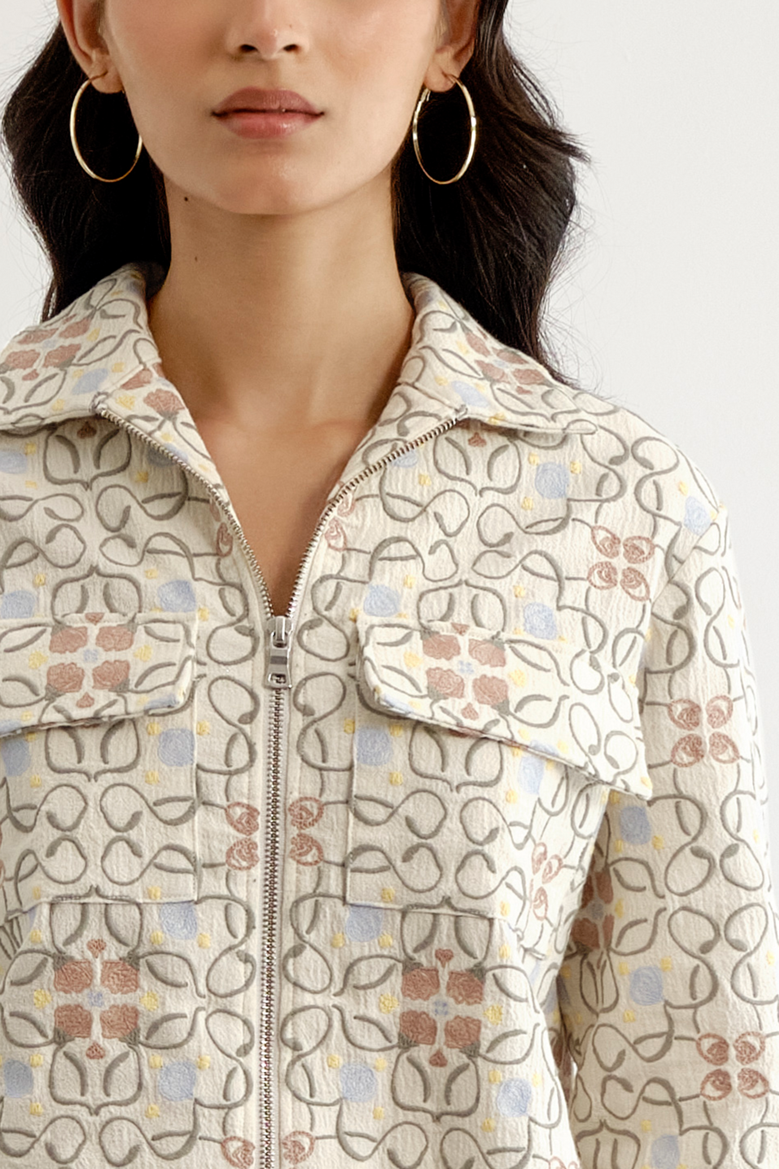 Botanic Jali Cropped Shacket