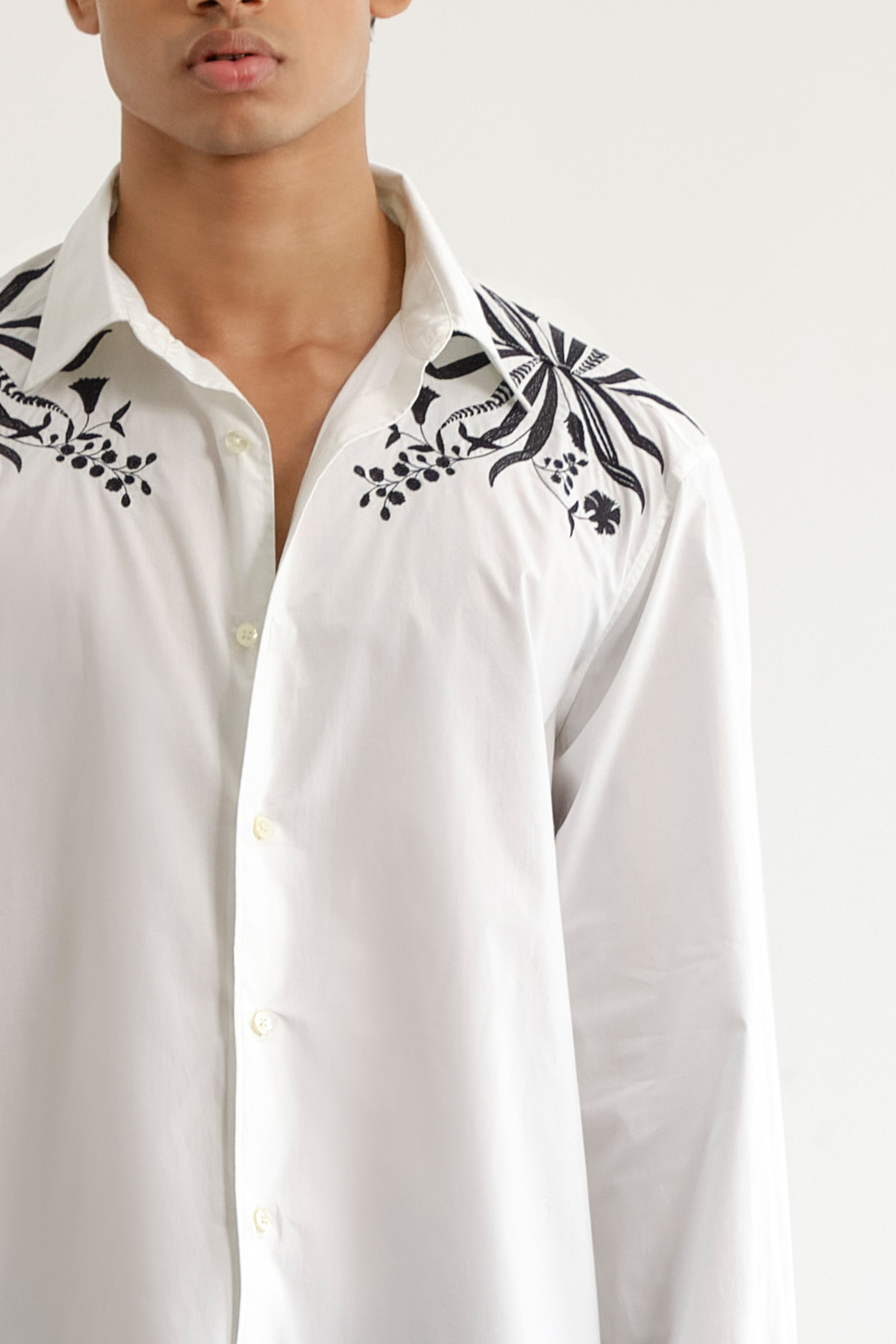Monochrome Botanical Shirt