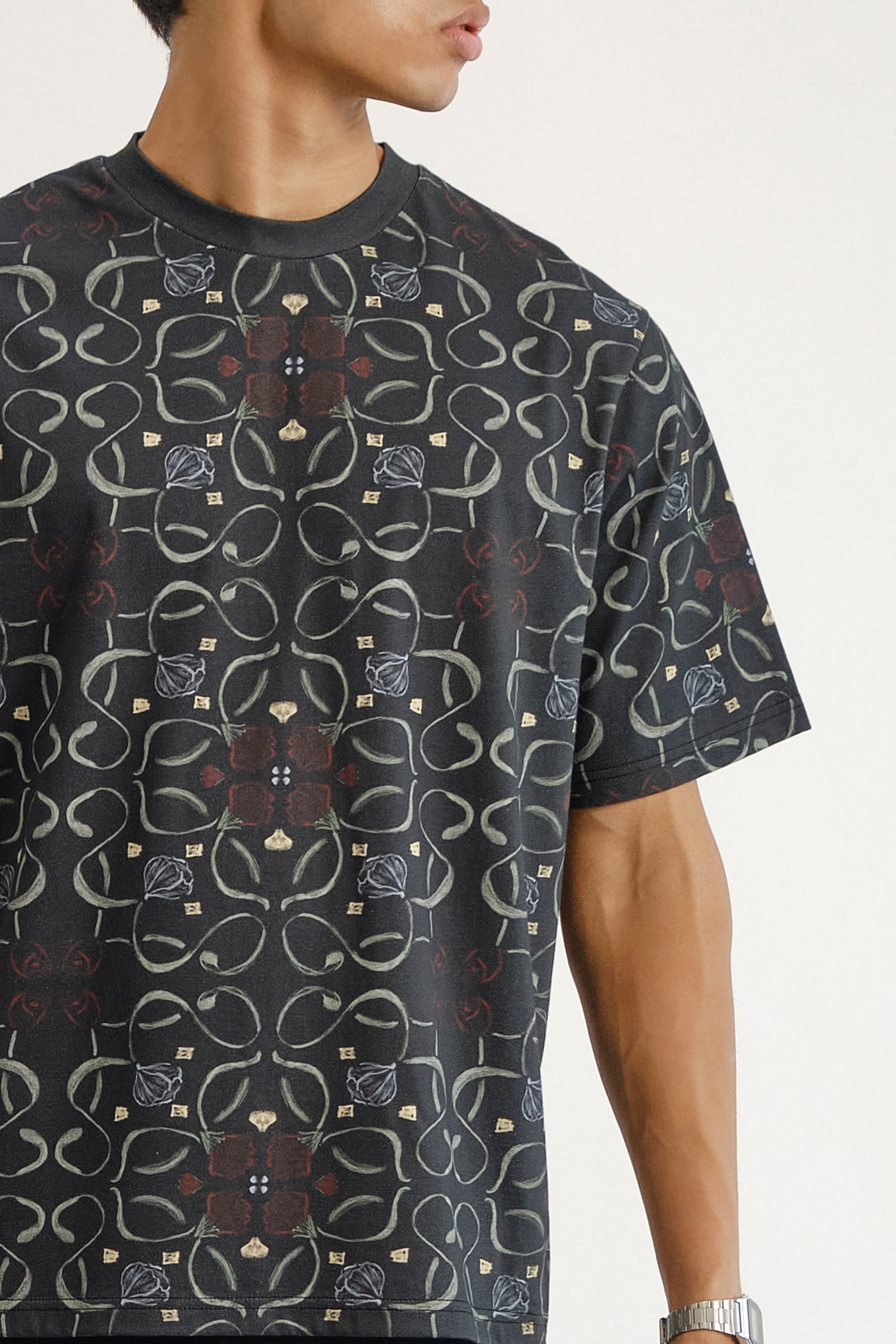 Printed Botanic Jali  T-shirt
