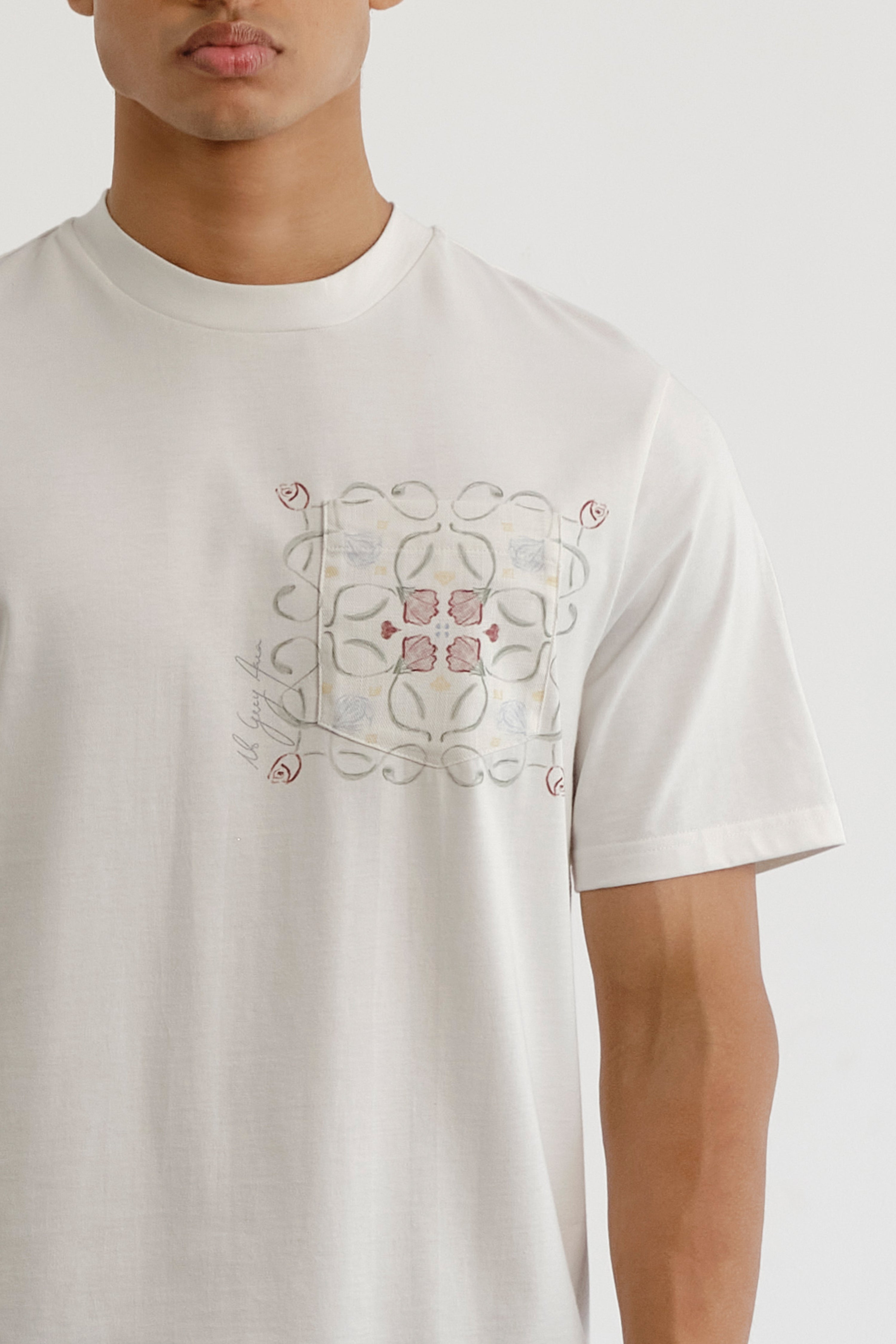 Botanic Jali Woven Pocket T-shirt