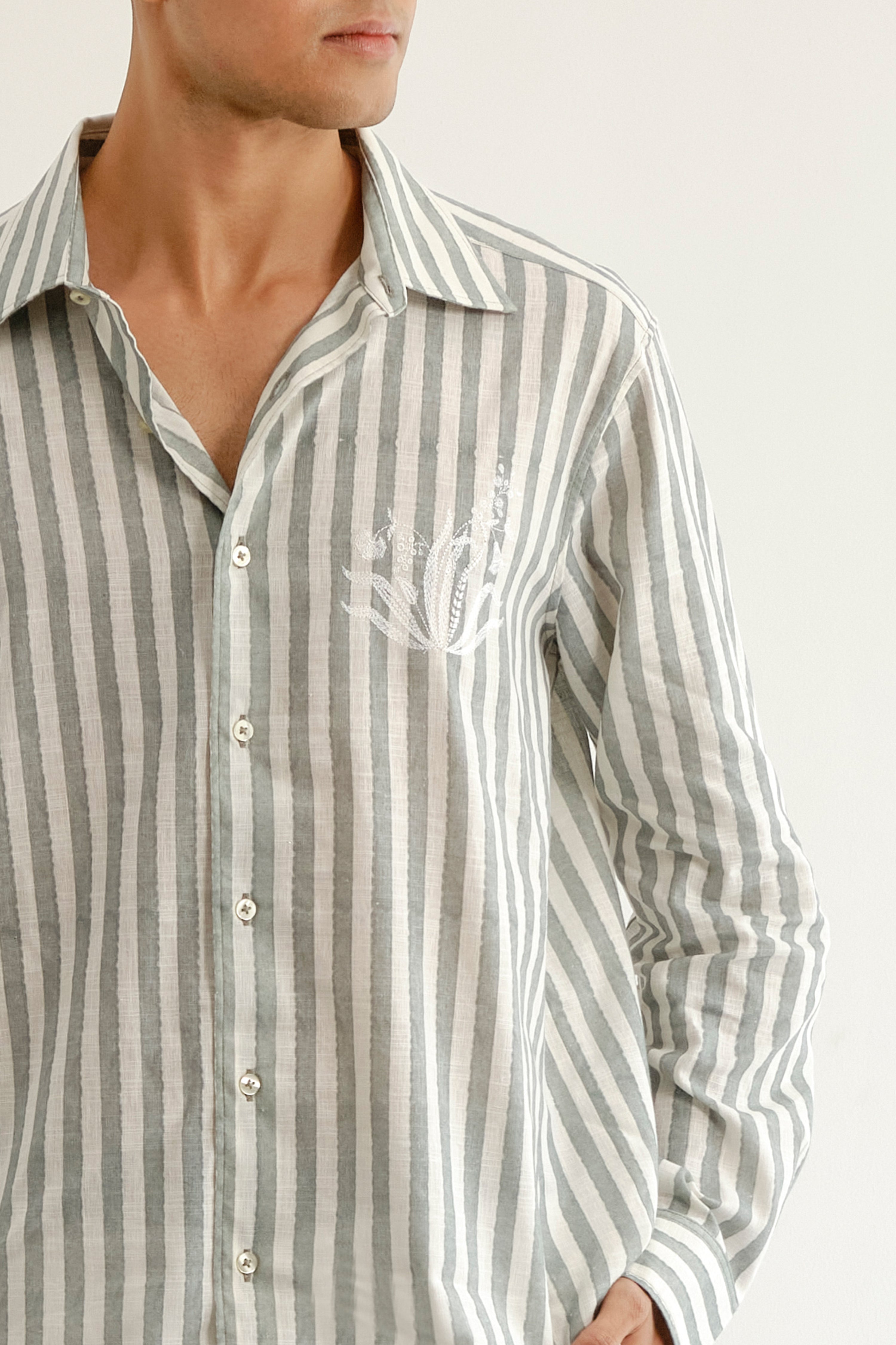 Botanical Horse Stripes Shirt