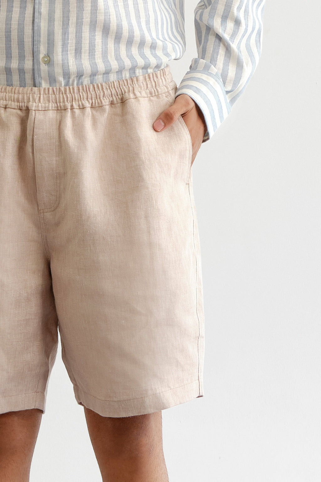 Elasticated Linen Shorts