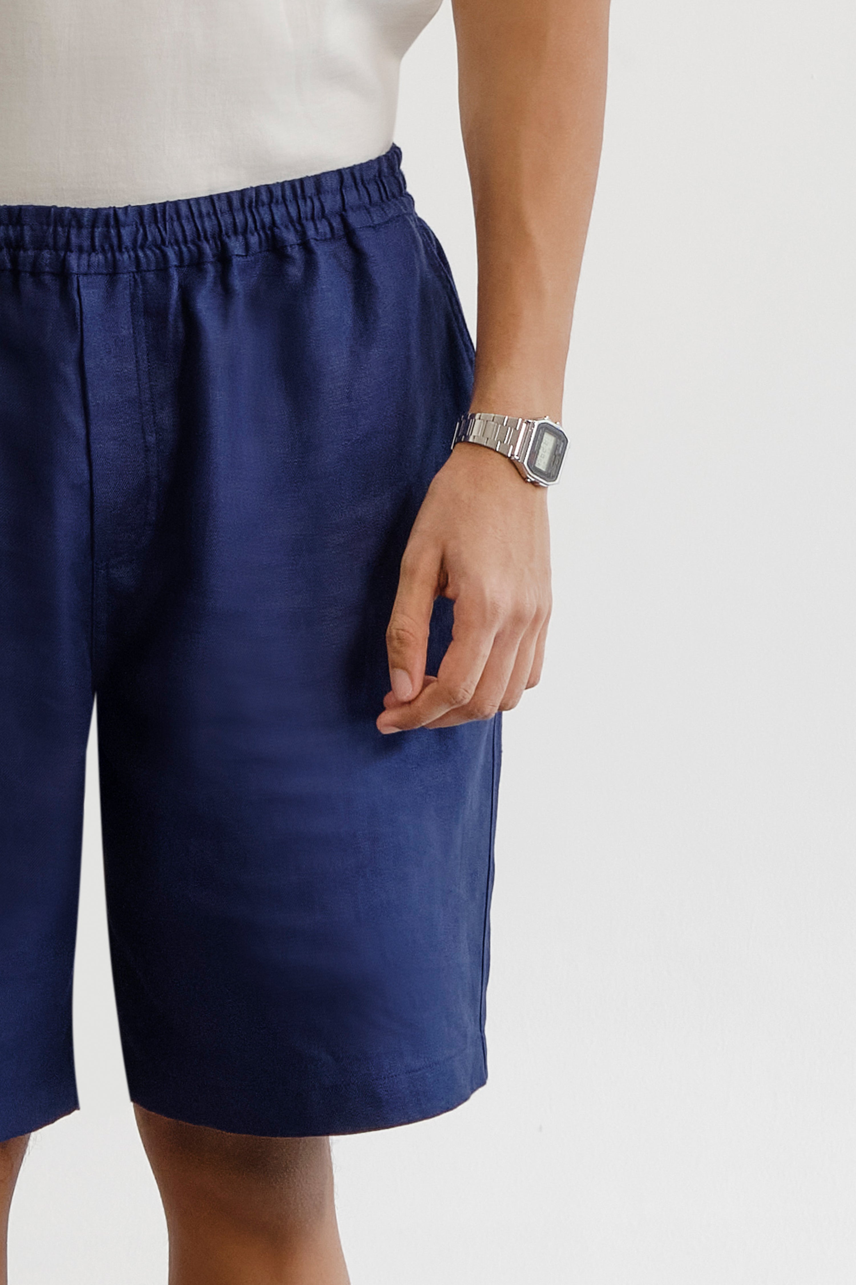 Elasticated Linen Shorts