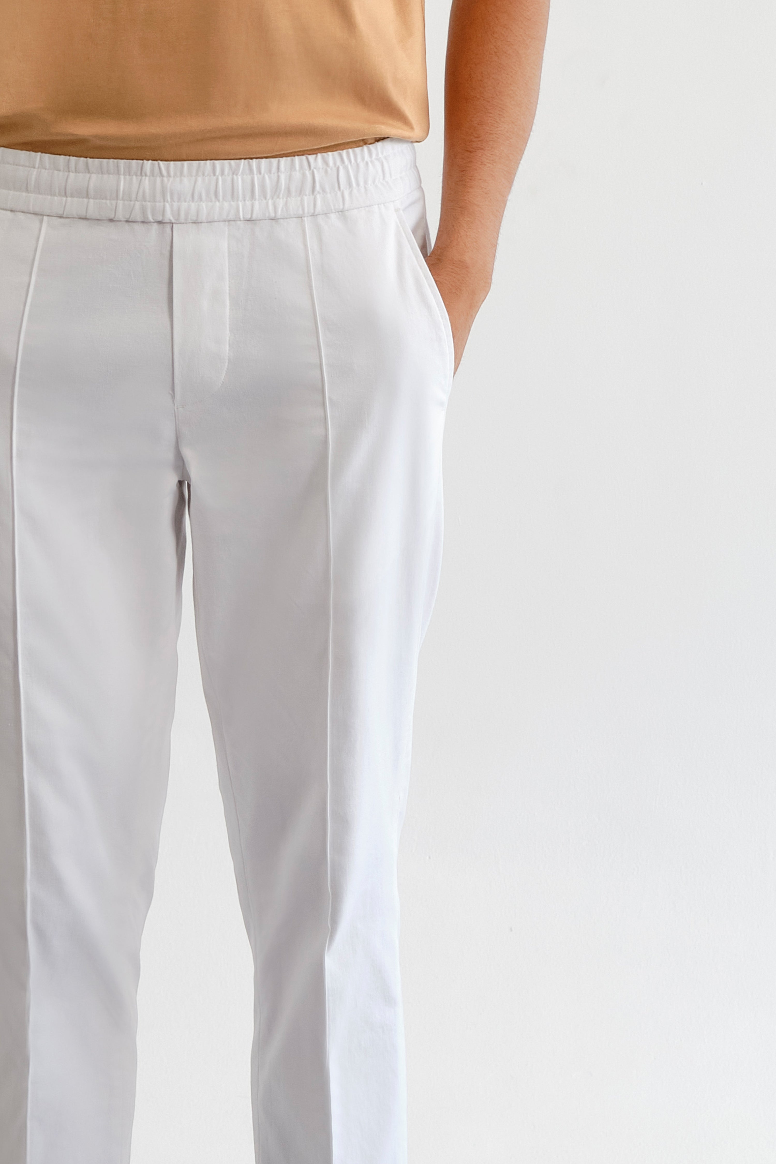 Elasticated Linen Trousers