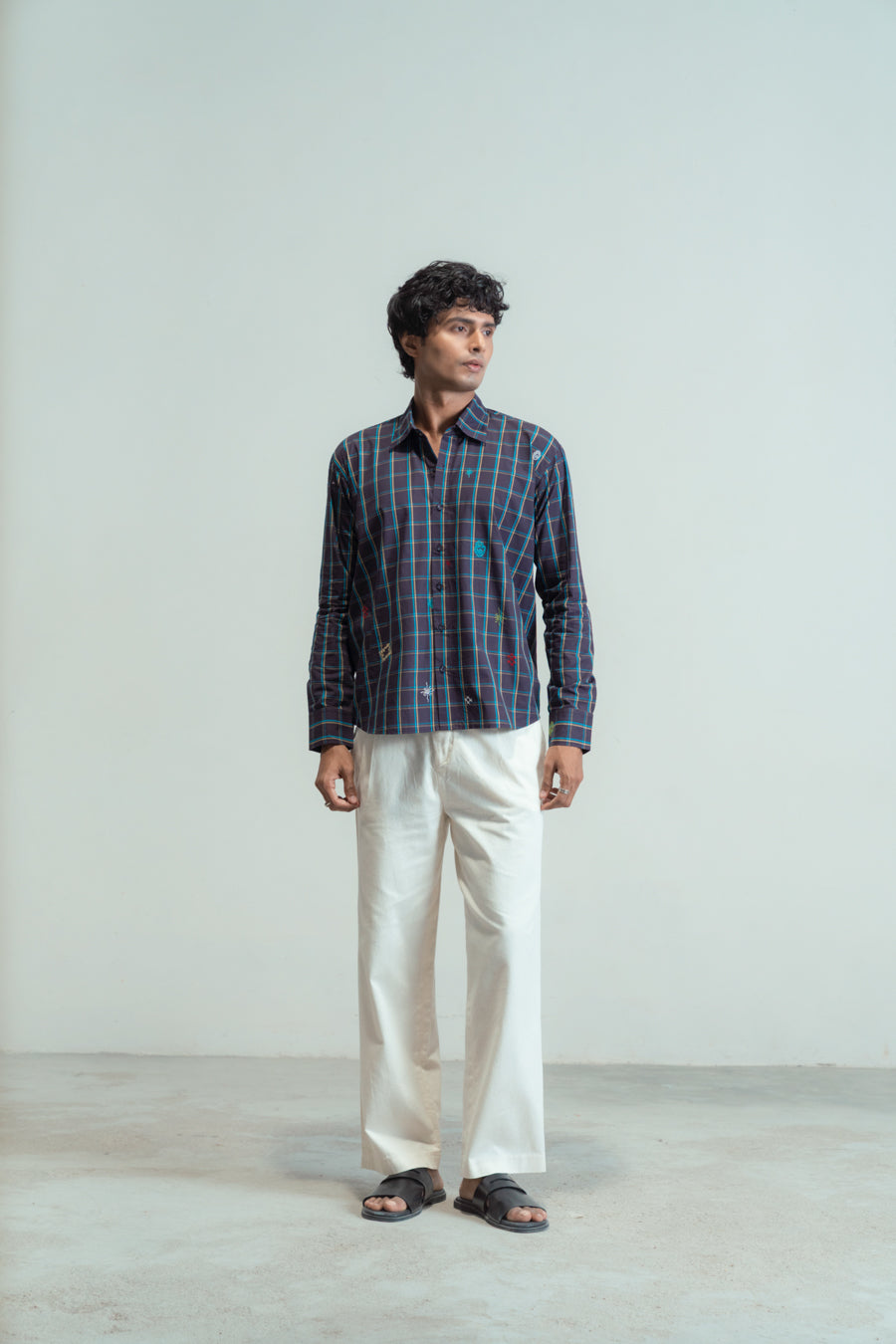 Aubergine Embroidered Shirt — view 1