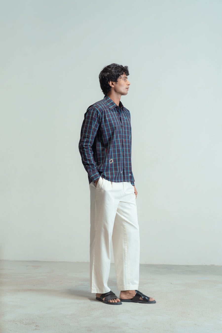 Aubergine Embroidered Shirt — view 3