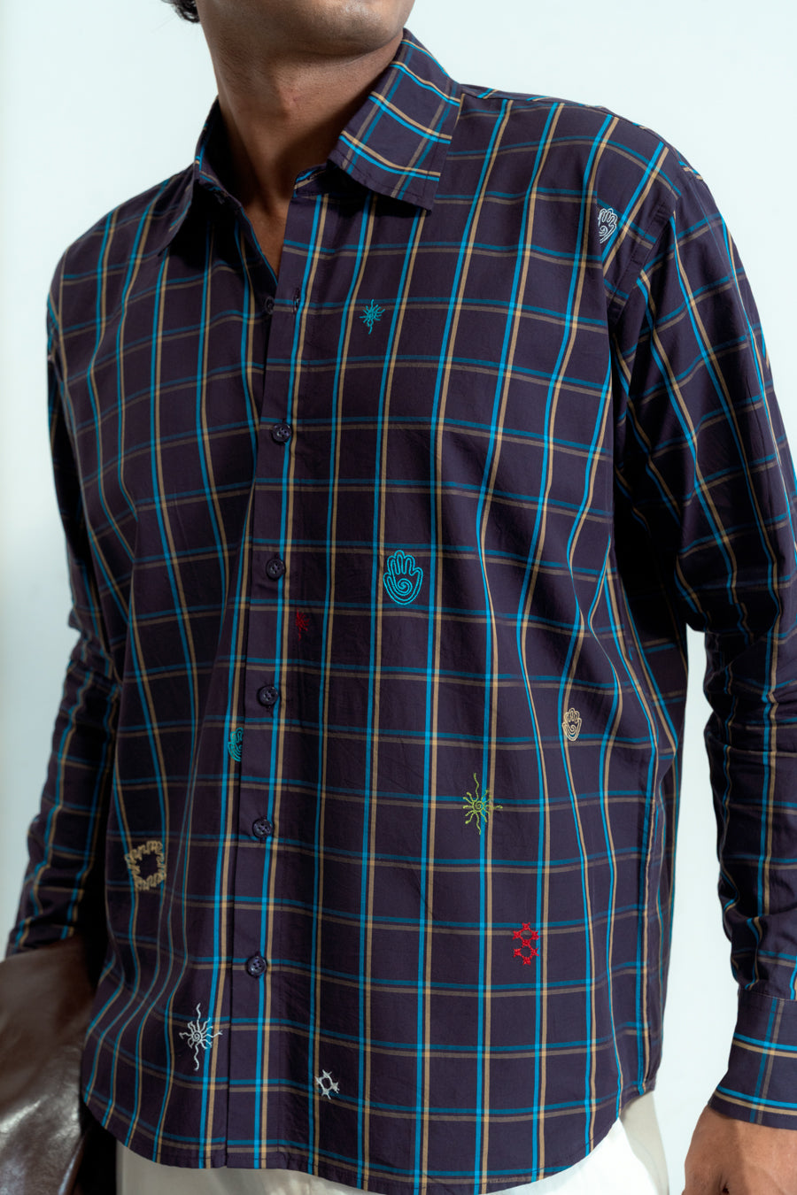 Aubergine Embroidered Shirt — view 2