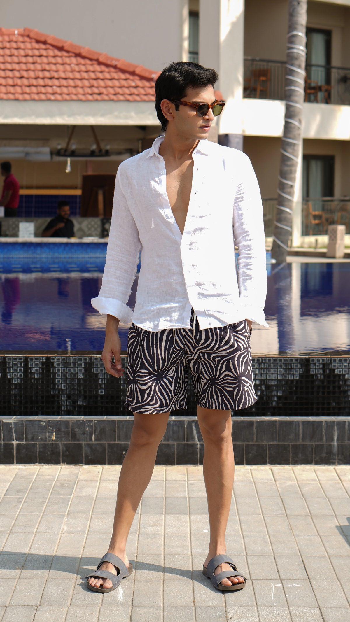 Men's Swim Shorts - Midnight Marble — SHOREBORNE, The Curated Collective