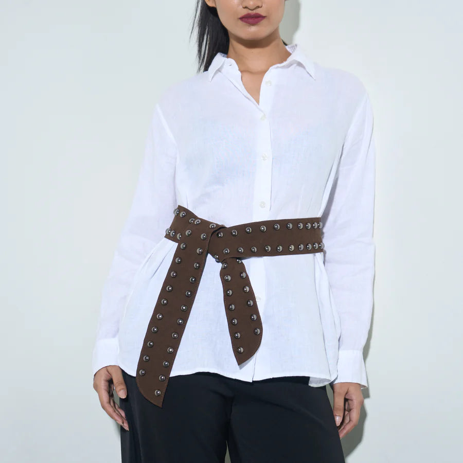 AYLIN TIE B - BROWN GUNMETAL