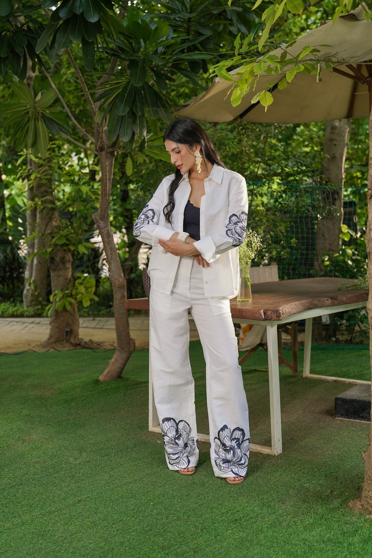 Miro Pants Ivory view 2 — Aari, The Curated Collective
