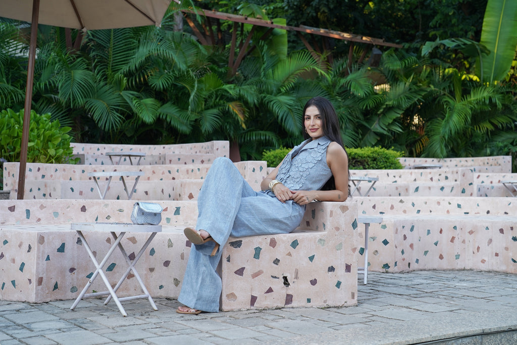 Lune Muted Blue Pant