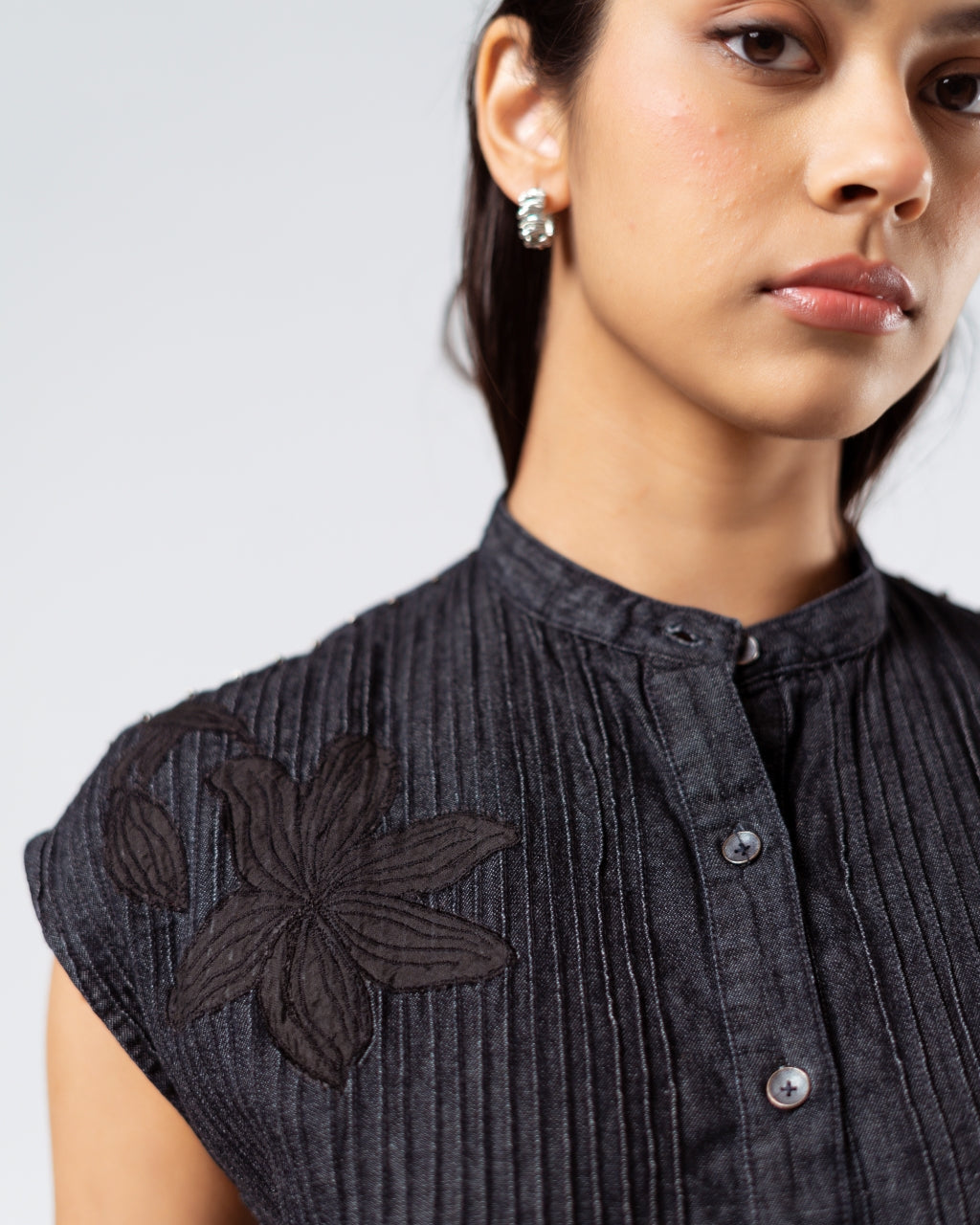 Pleated Midi Dress view 2 — annstudios.in, The Curated Collective