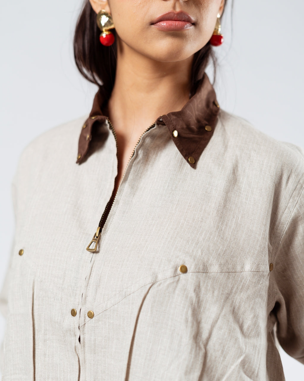 Summer Linen Jacket view 2 — annstudios.in, The Curated Collective