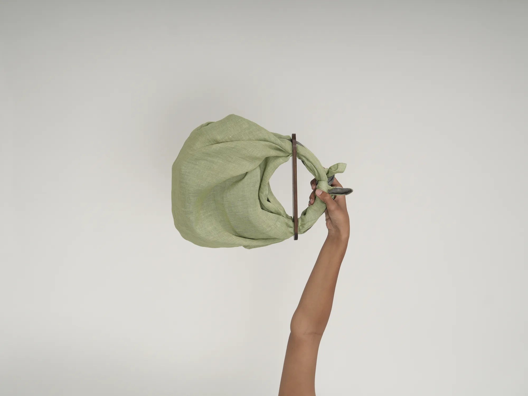 LINEN BEACH HANDBAGS - SEA GREEN