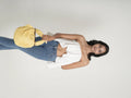 LINEN BEACH HANDBAGS - BICYCLE YELLOW