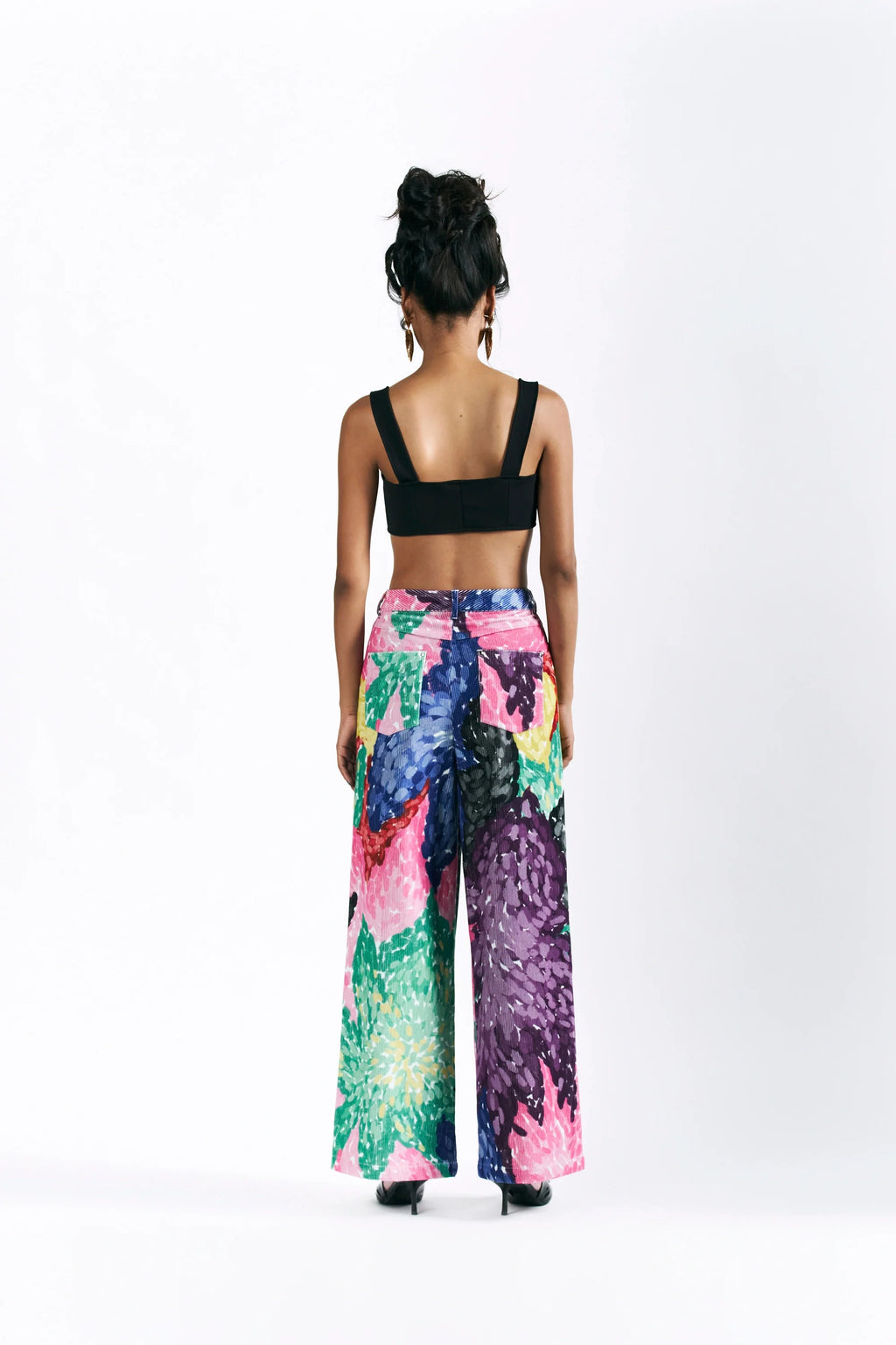 Linear Bloom Straight Trousers