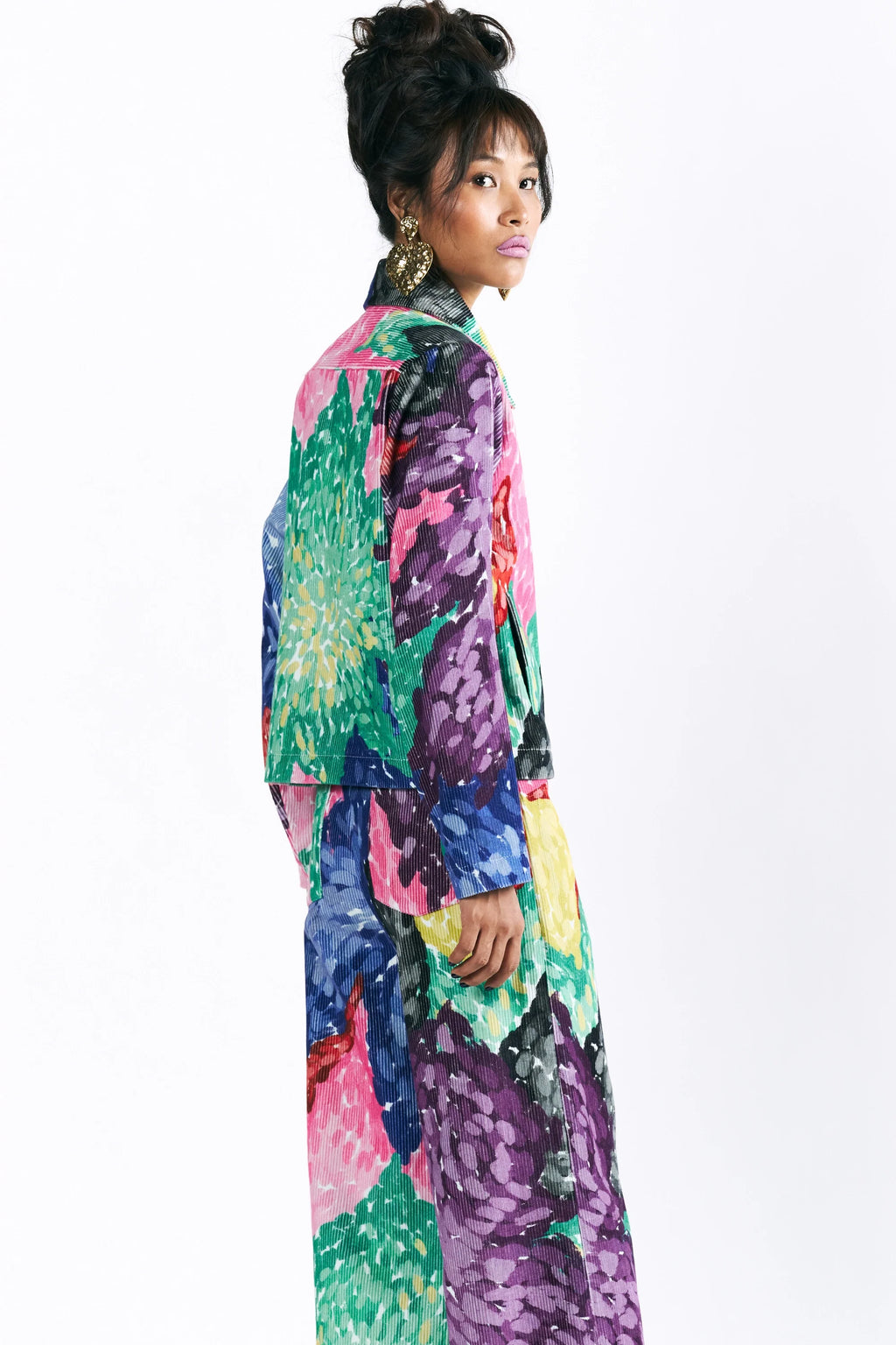 Linear Bloom Cropped Jacket