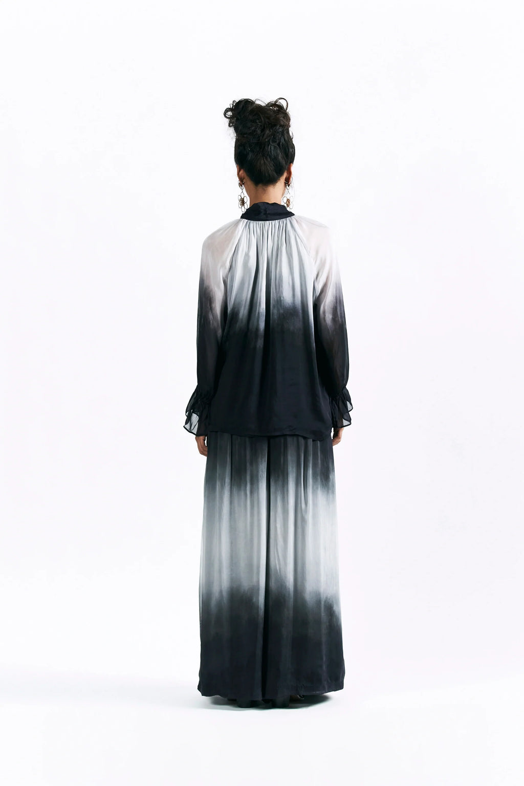 Charcoal Scarf Neck Top