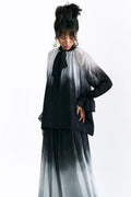 Charcoal Scarf Neck Top