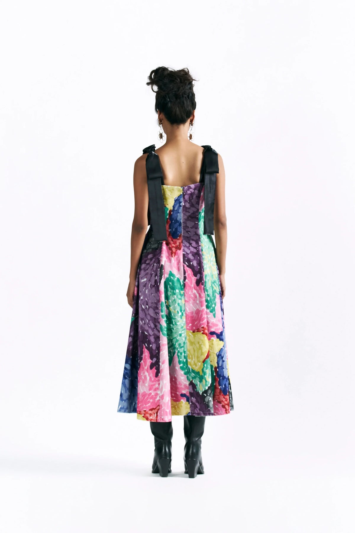 Linear Bloom Midi Dress