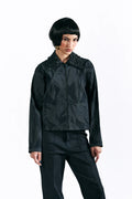 Etched Blossom Cropped Jacket