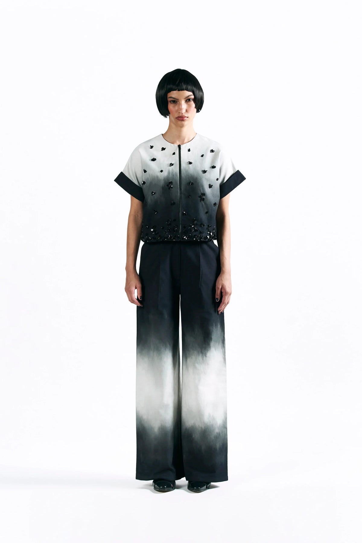 Midnight Wash Kimono Top view 2 — Pocketful of Cherrie, The Curated Collective