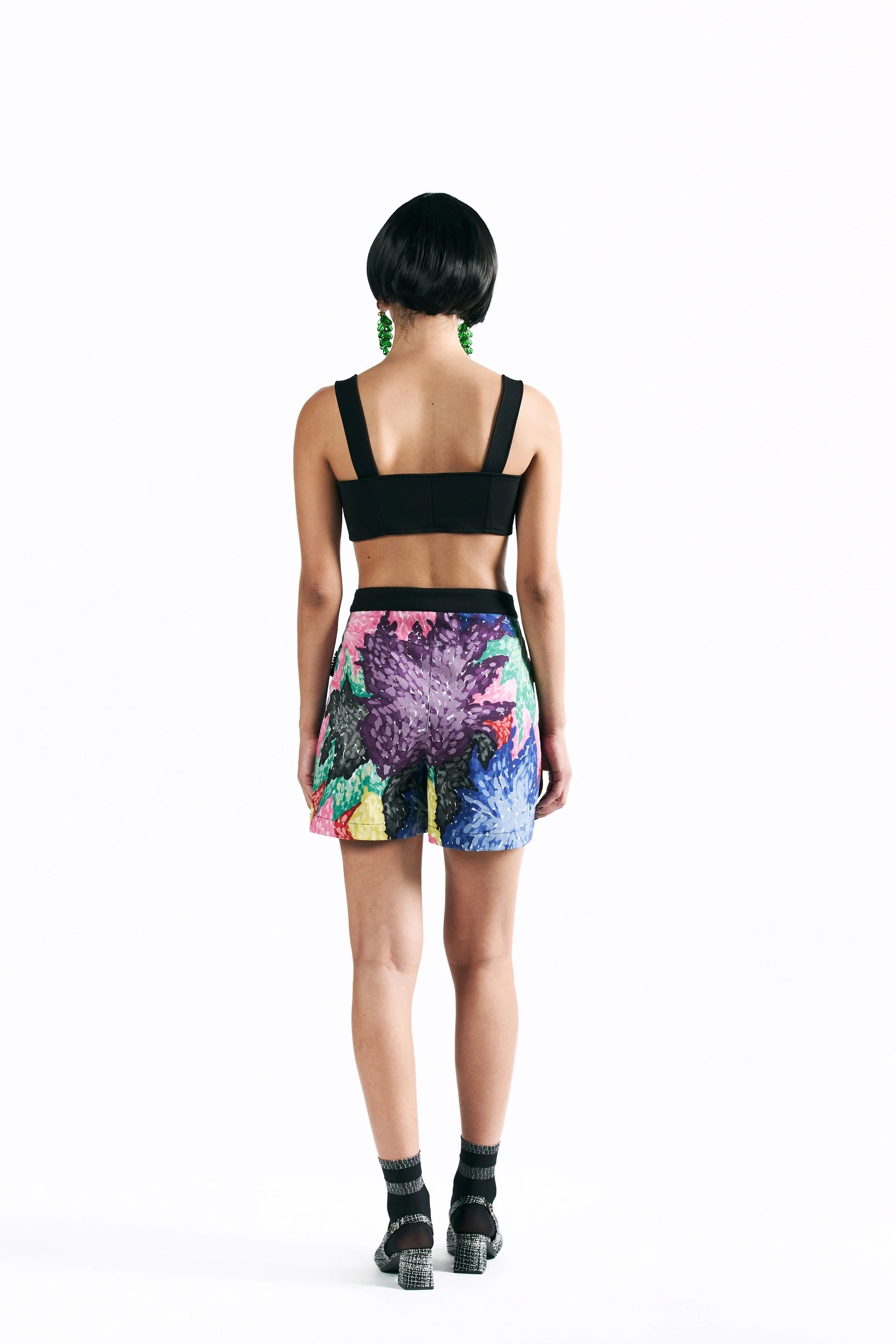 Mosaic Peonies Shorts