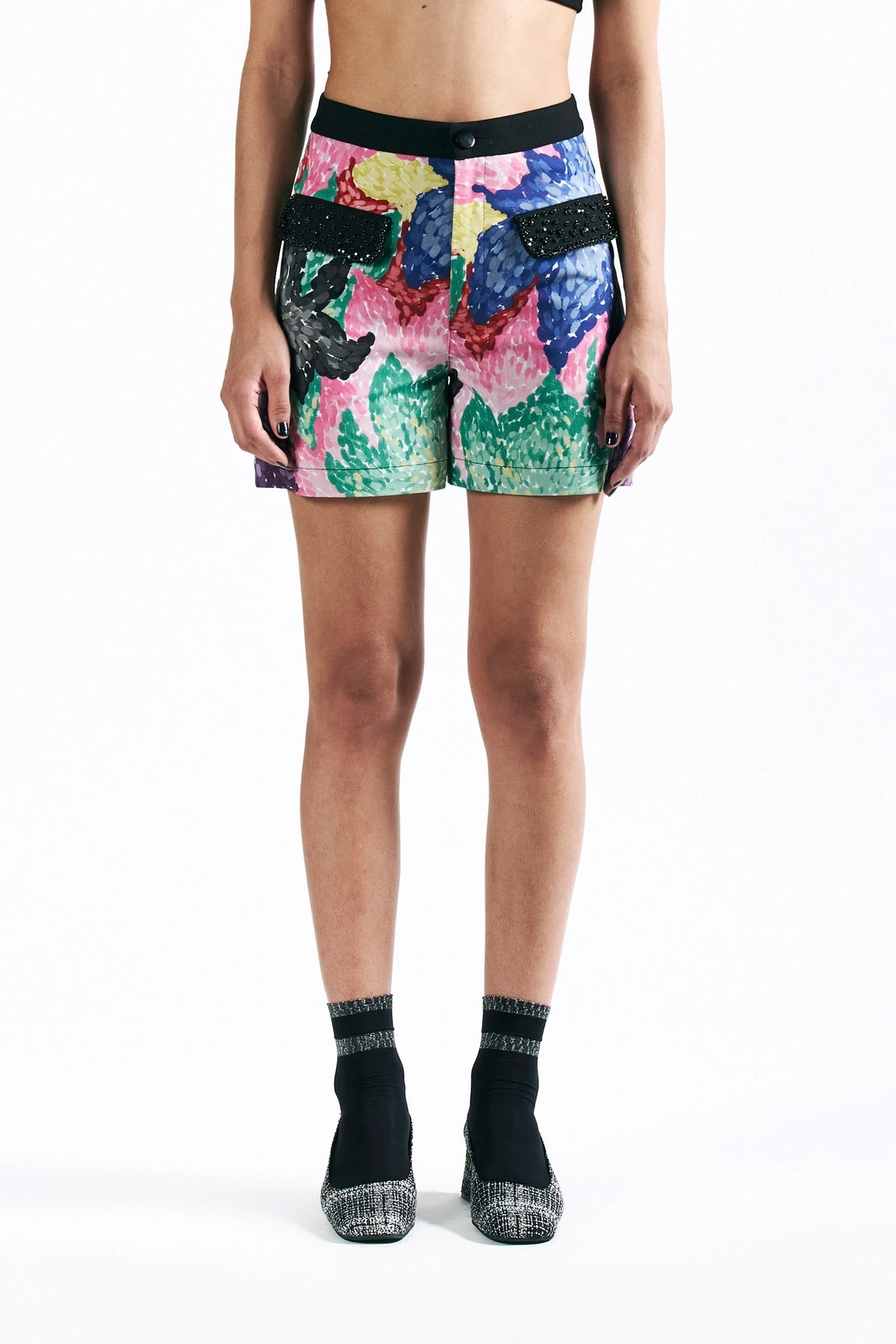 Mosaic Peonies Shorts