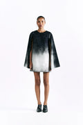 Midnight Wash Mini Cape Dress