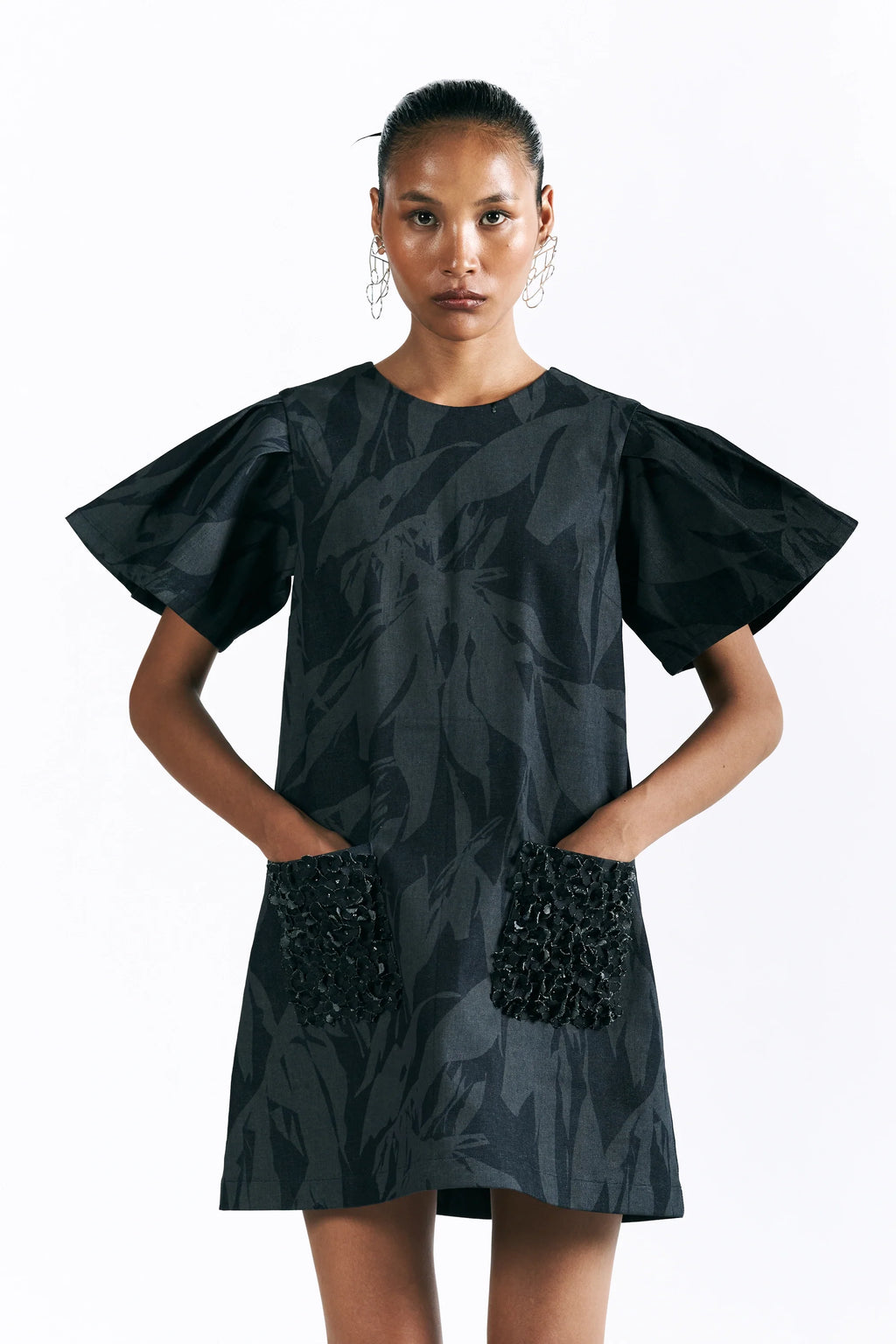 Etched Blossom Mini Dress