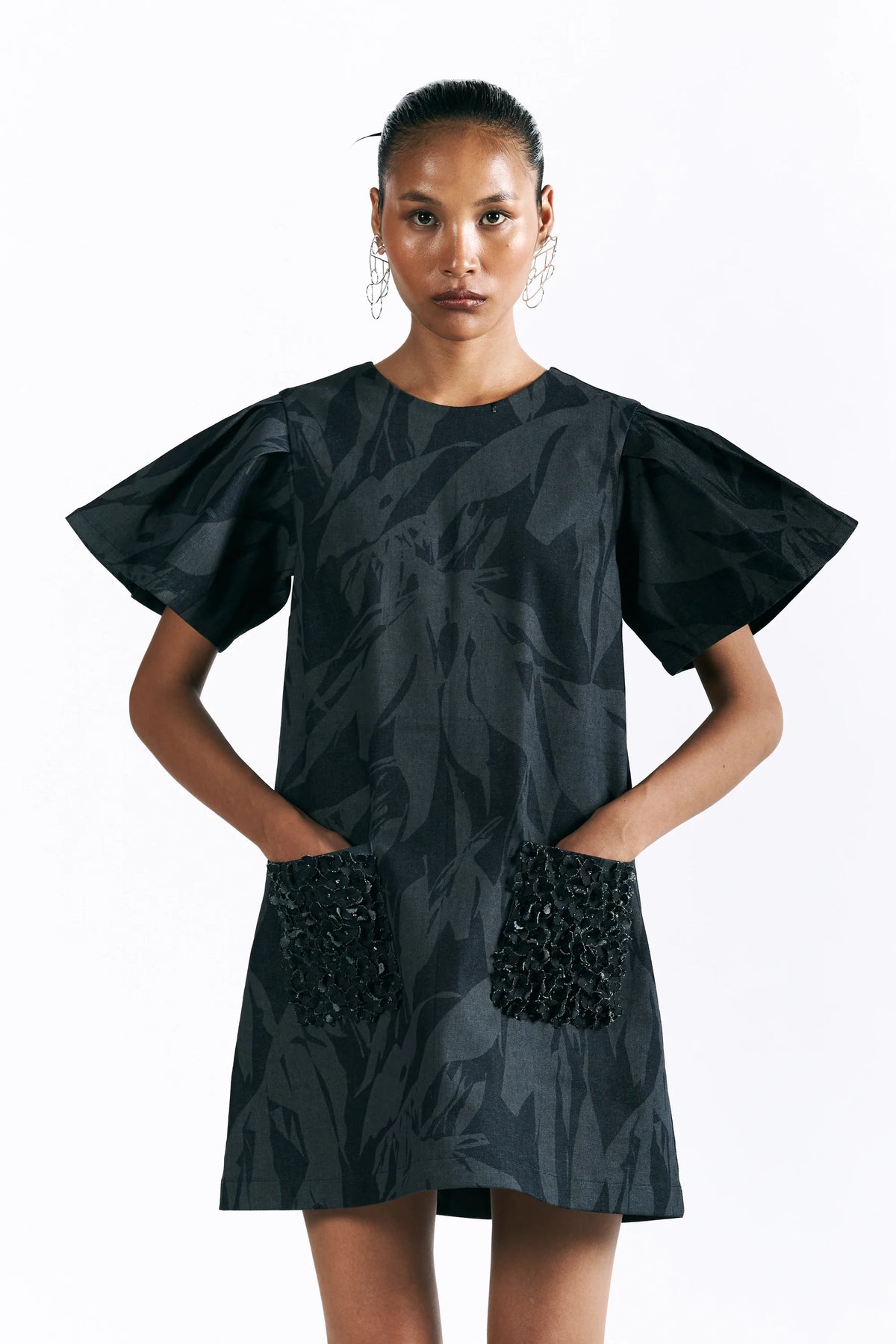 Etched Blossom Mini Dress