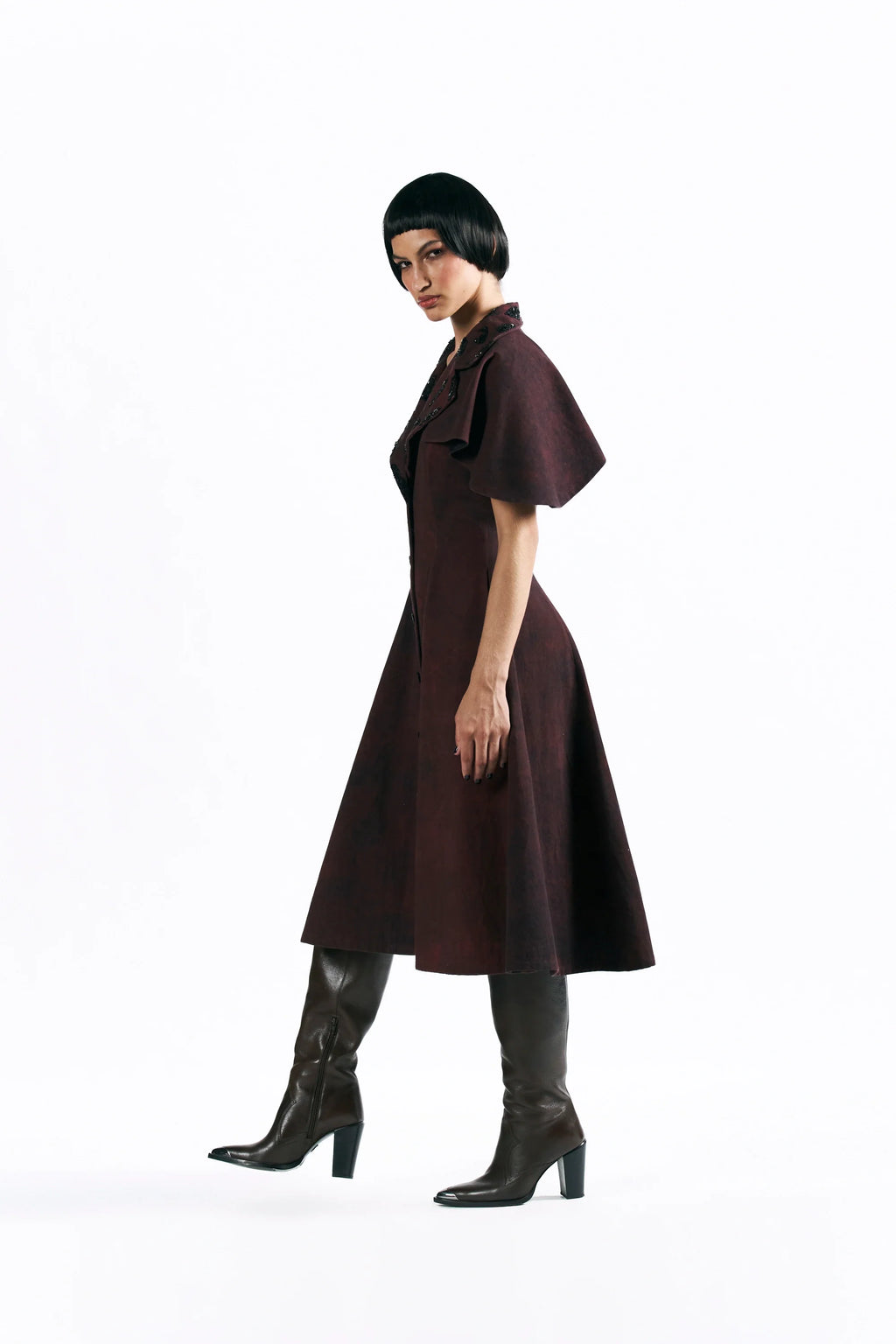 Merlot Muse Cape Dress