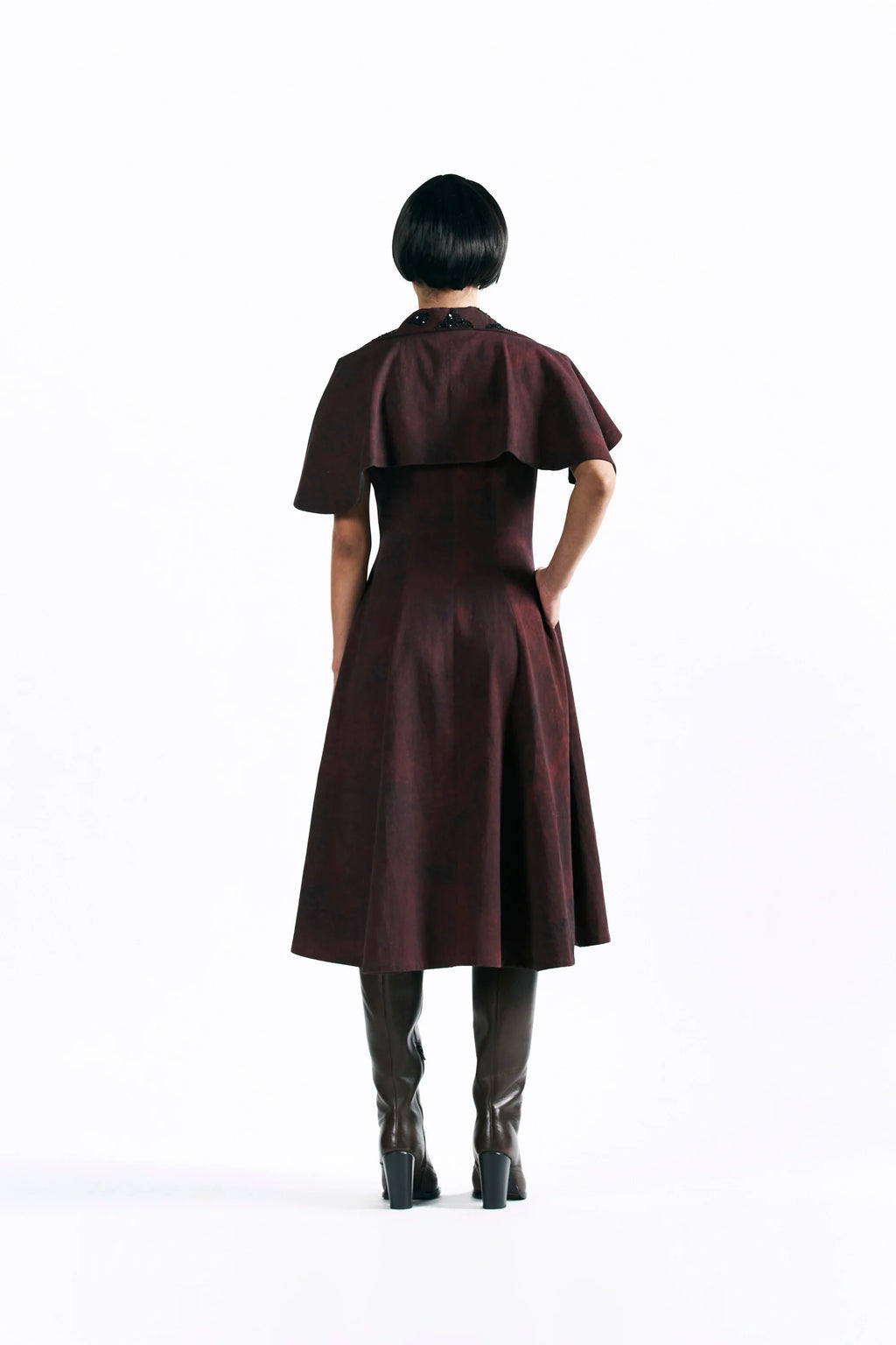 Merlot Muse Cape Dress