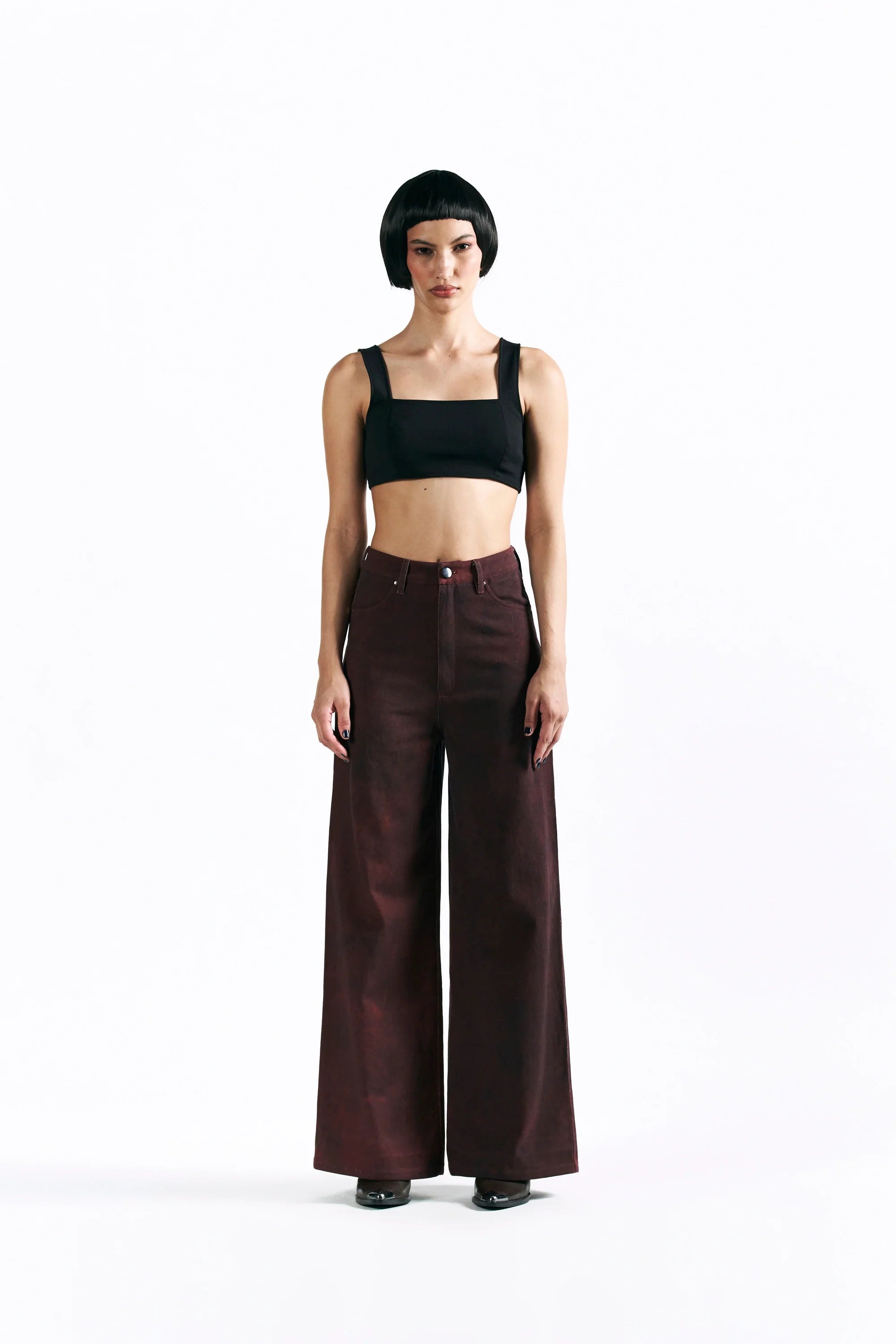 Merlot Muse Straight Trousers