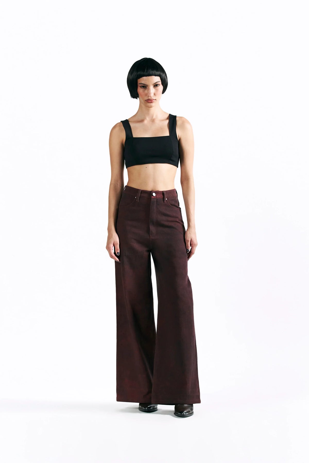 Merlot Muse Straight Trousers
