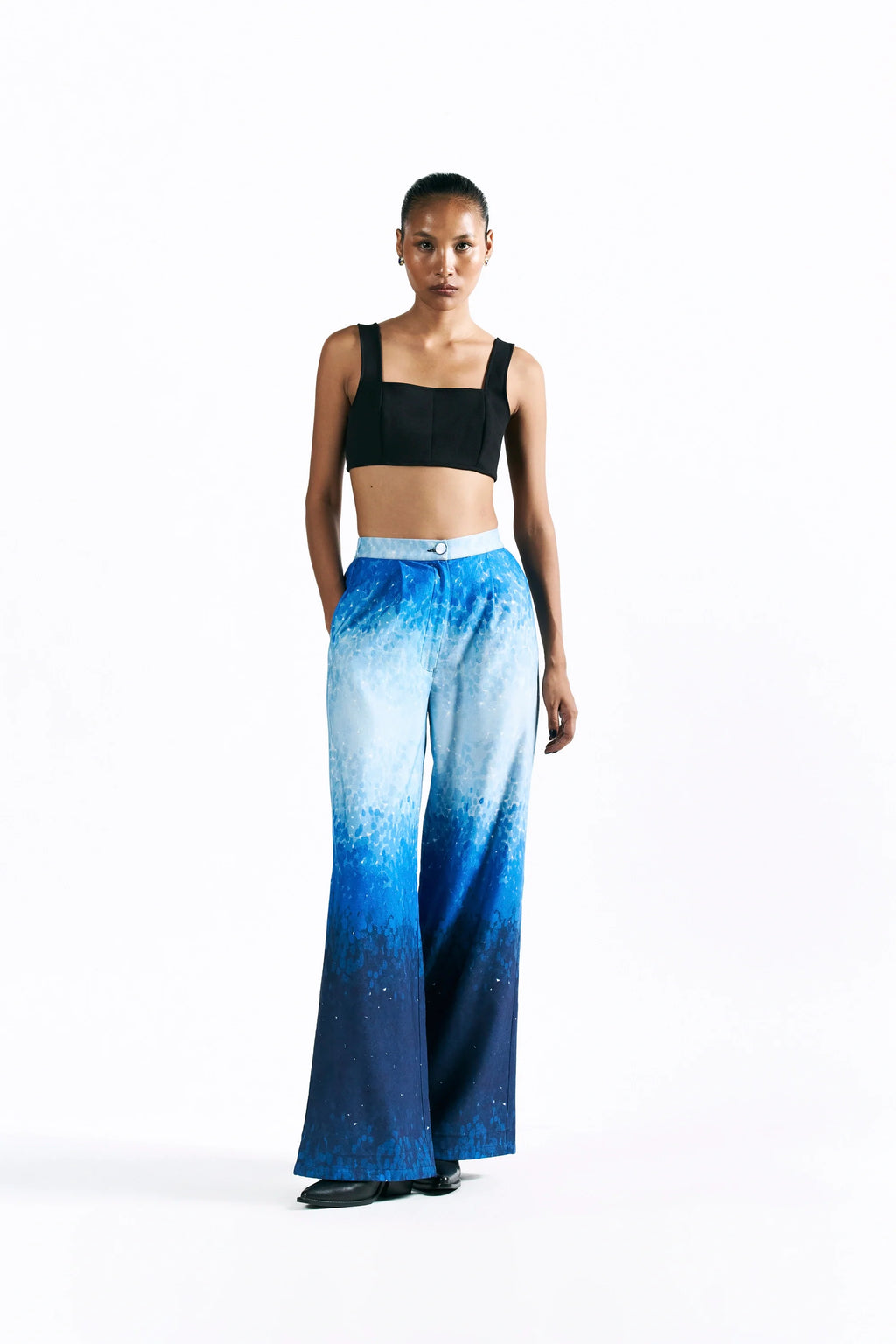 Mosaic Cobalt Straight Trousers