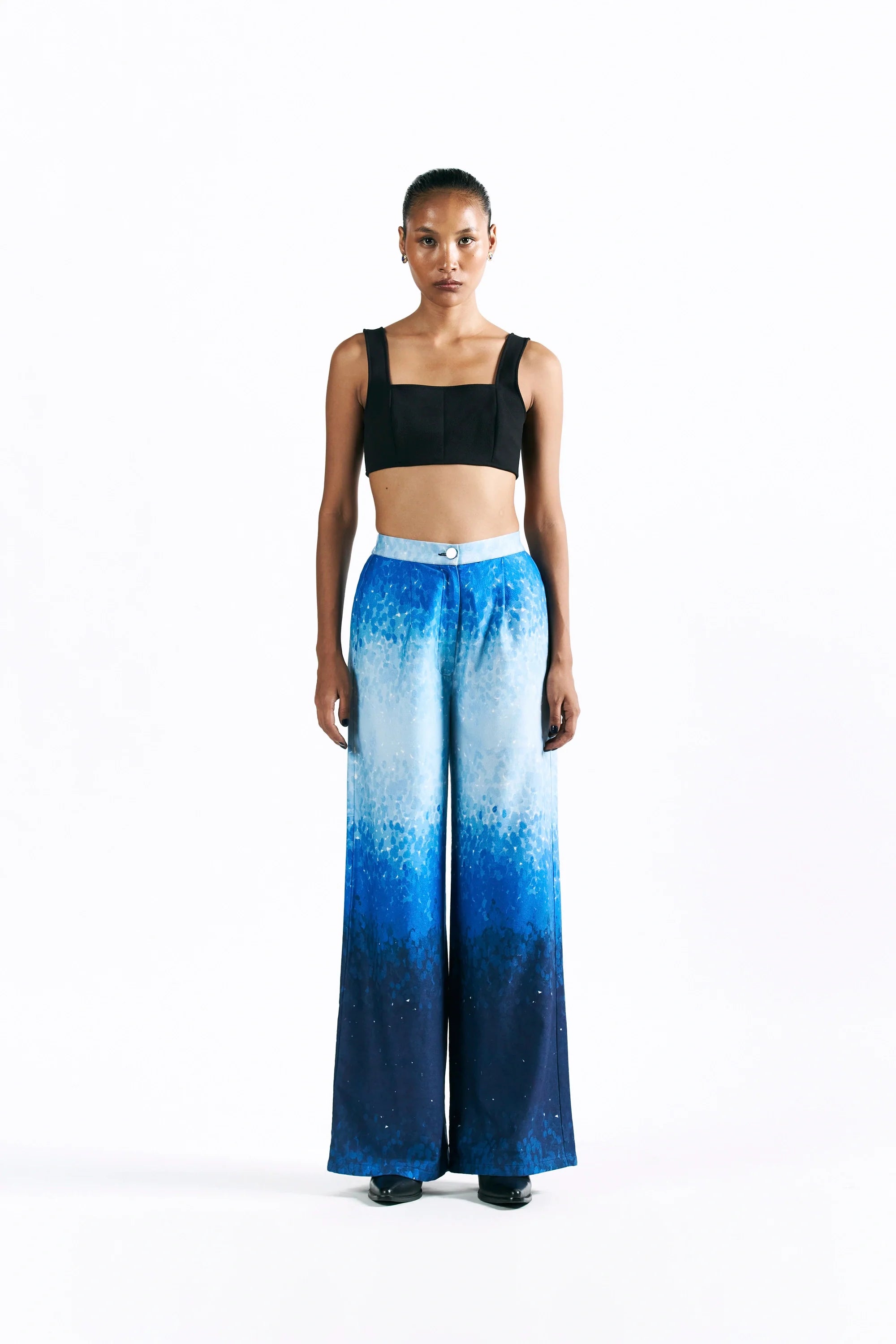 Mosaic Cobalt Straight Trousers