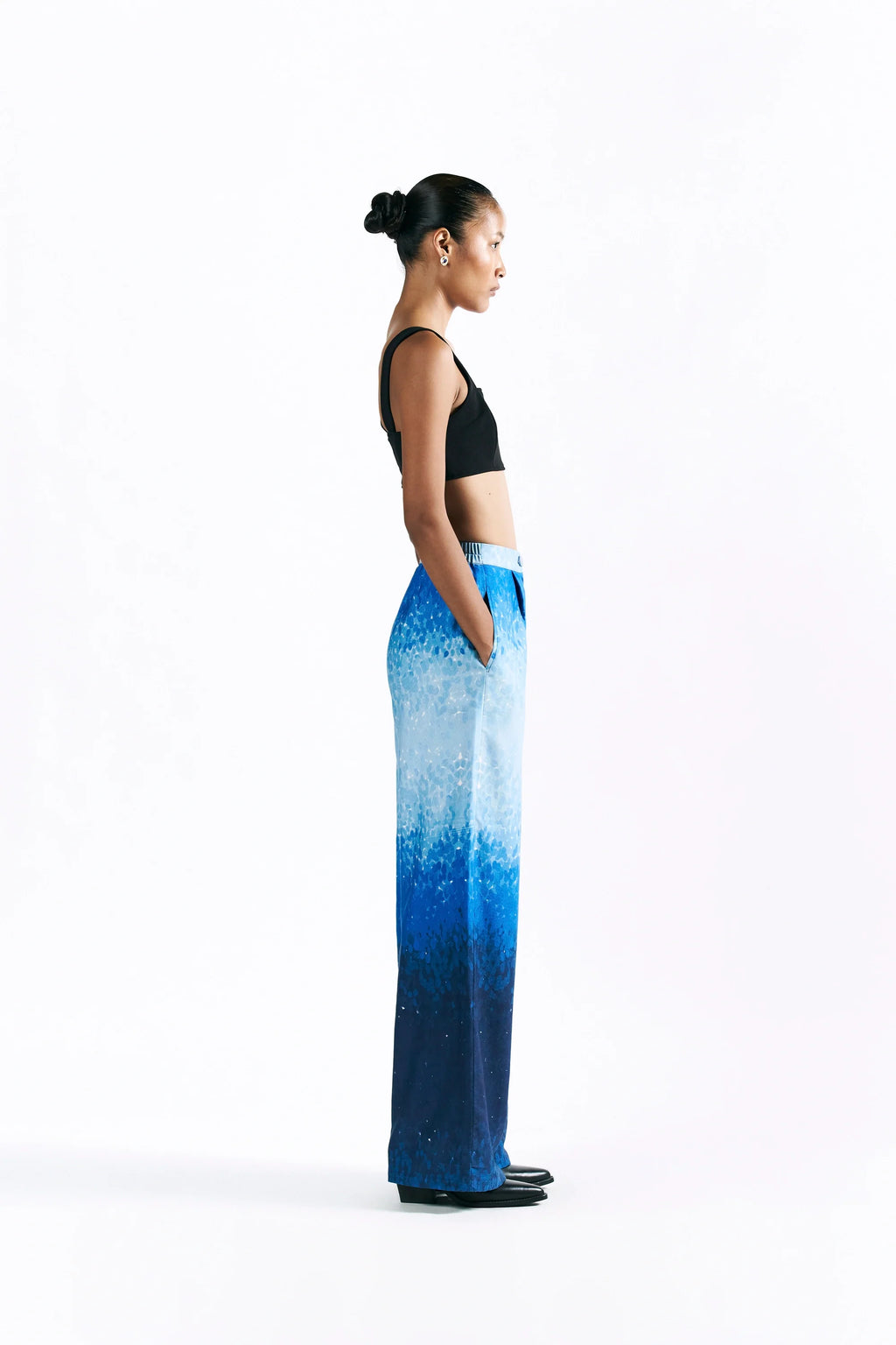 Mosaic Cobalt Straight Trousers