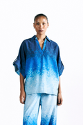 Mosaic Cobalt Kimono Shirt