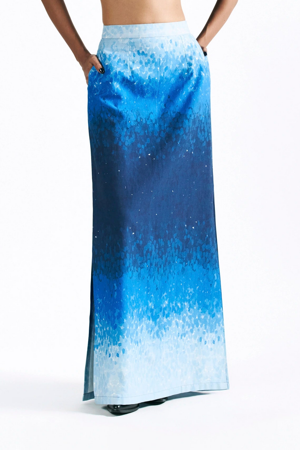 Mosaic Cobalt Maxi Skirt