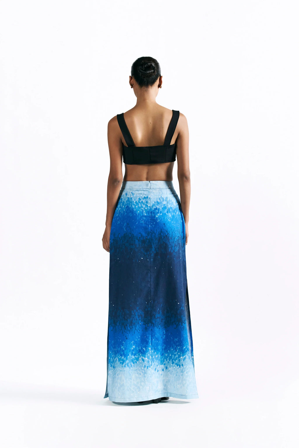 Mosaic Cobalt Maxi Skirt