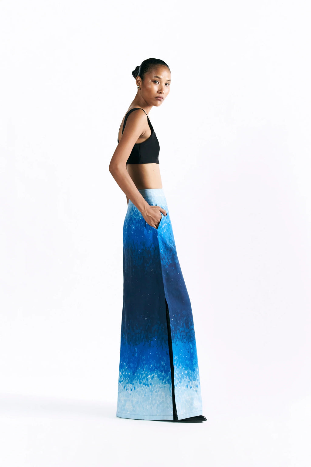 Mosaic Cobalt Maxi Skirt