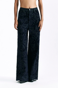 Velvet Blossom Straight Trousers
