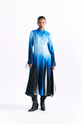 Mosaic Cobalt Midi Shirt Dress