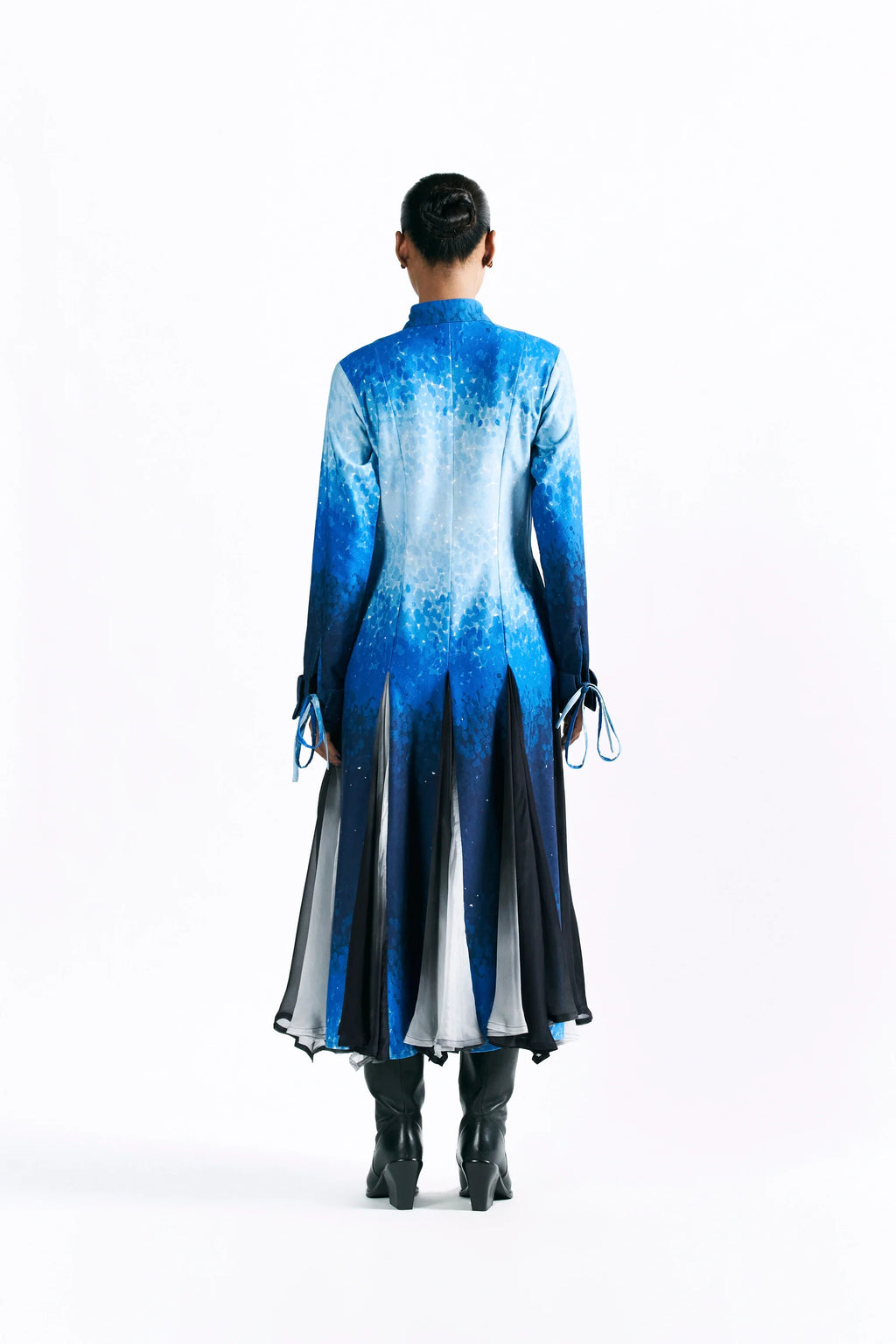 Mosaic Cobalt Midi Shirt Dress