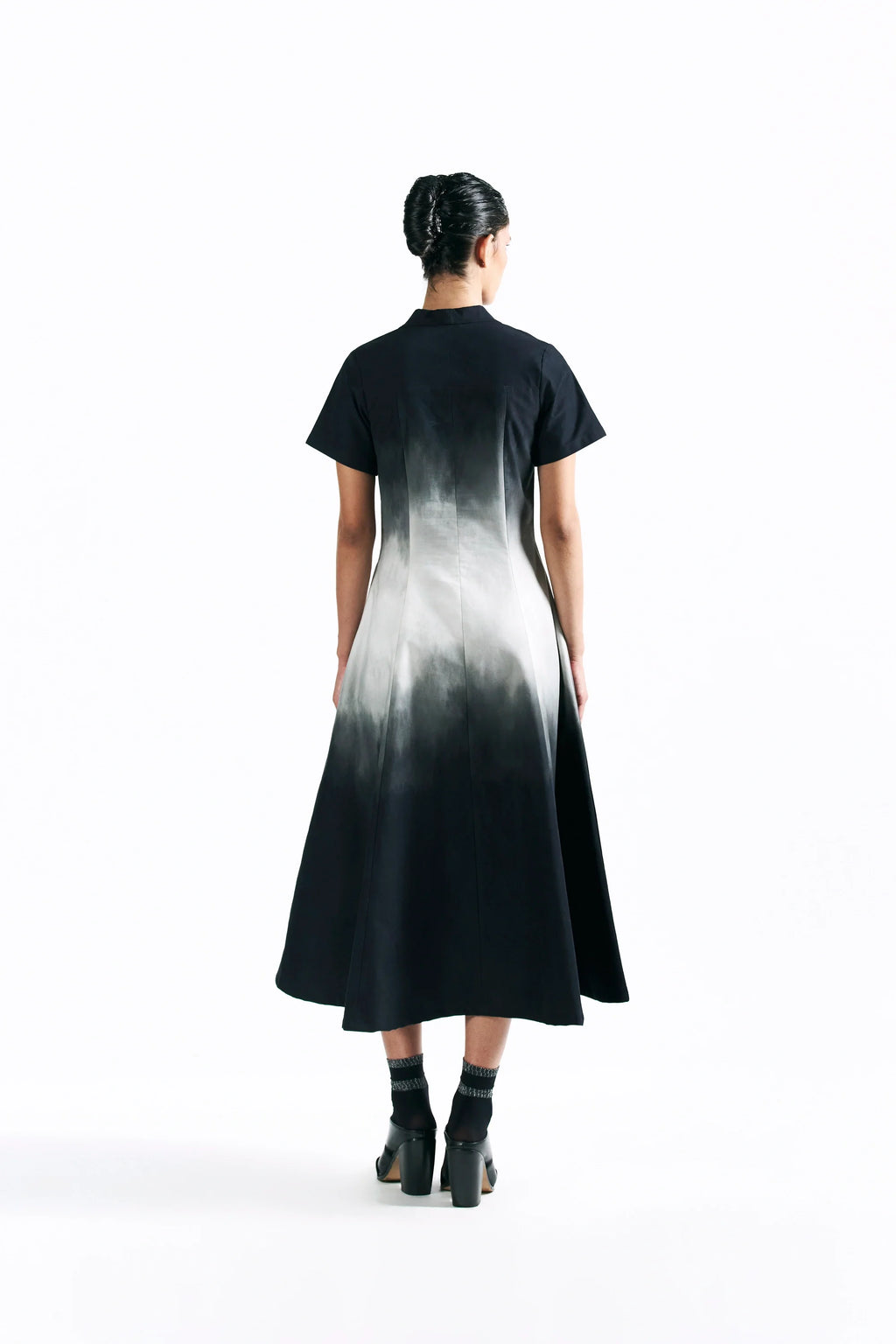 Midnight Wash Belted Midi Dress
