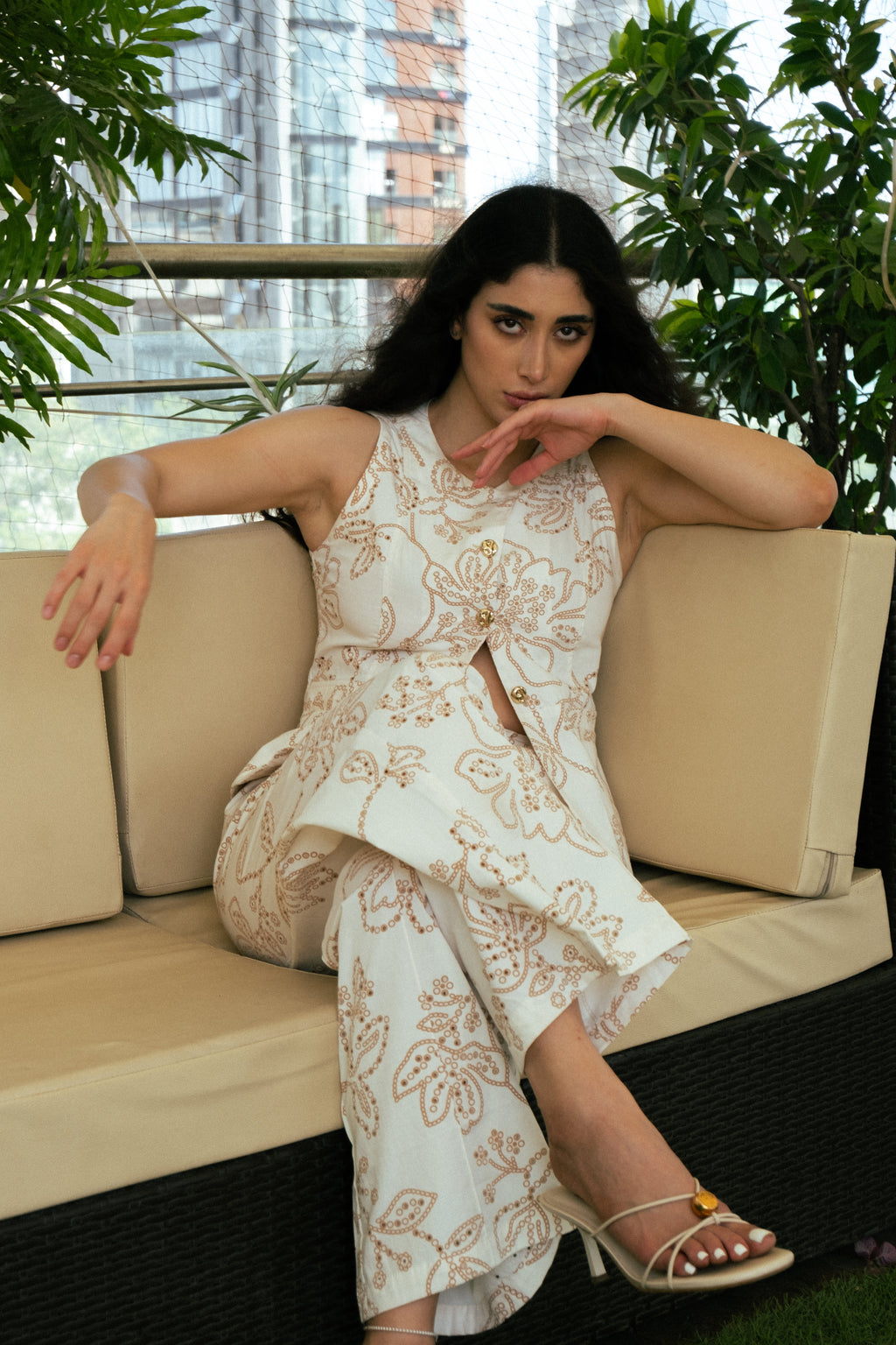 Moonflower Embroidered Set